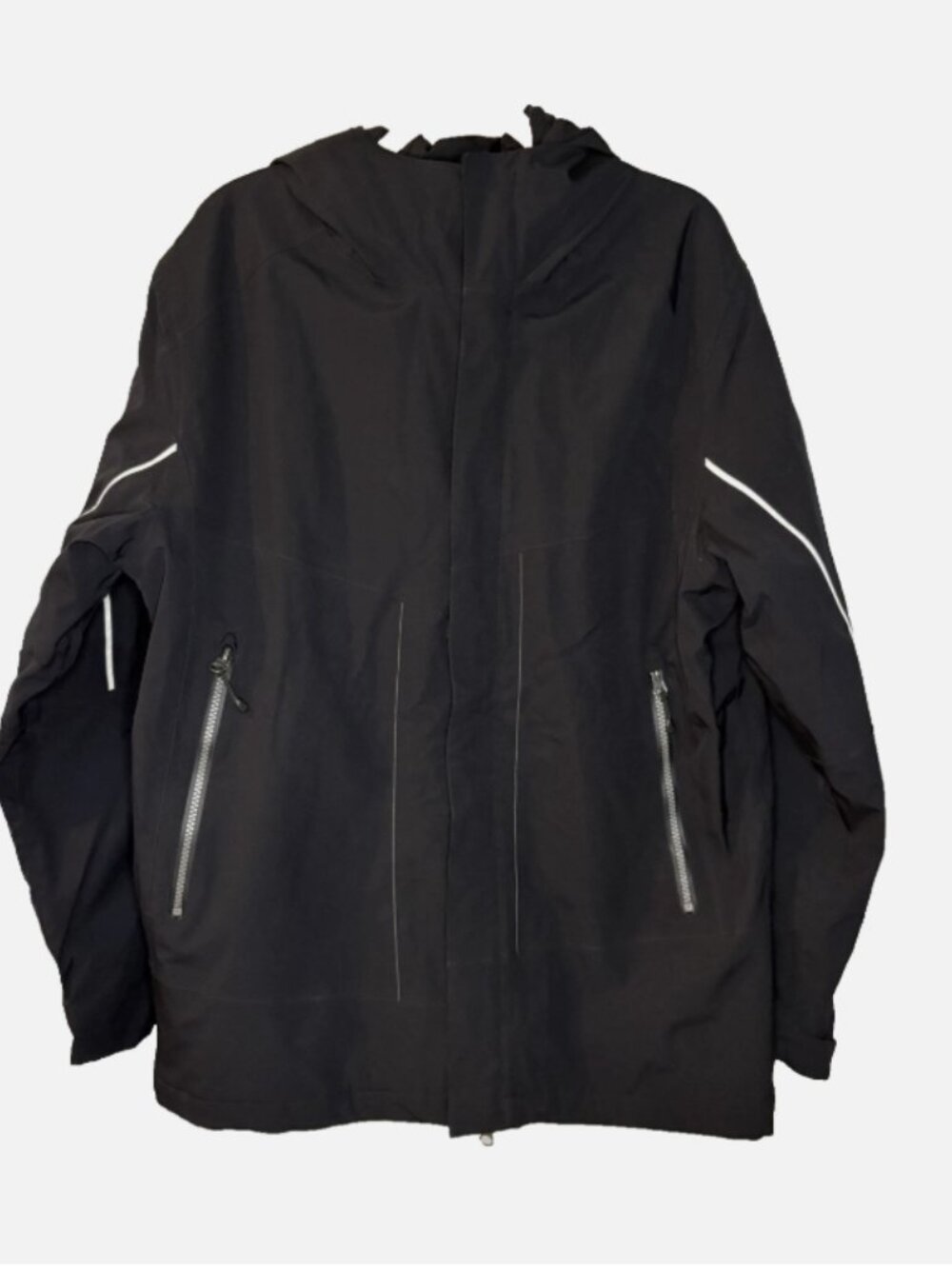 Body Glove Snow Jacket Mens Medium Black Hooded Ski Coat Winter Insulated